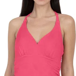 amante Solid Women Swim Bottom Pink Swimsuit image 1