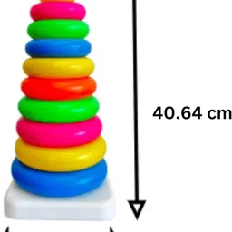 komalsg Stacking Colouring Eddy 7 Rings (Big), Brilliant Basics Rock-a-Stack, image 2