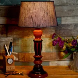 Crisanto Grey Fabric Shade Night Lamp With Wood Base By BrightDaisy-picture-38