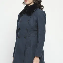 madame Polyester Solid Coat For Women image 5