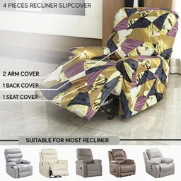 hokipo Polyester 1 Seater Sofa Abstract Cover image 3