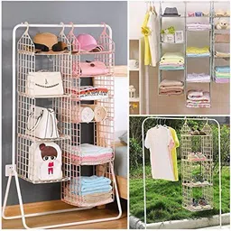 miral enterprises 5 Layer Folding Clothes Storage Racks Hanging Organizer Storage Racks Regular Organizer, Closet Organizer image 5
