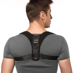 clinic care Adjustable Back Posture Fixer Belt | Fully Adjustable Straightener Brace Neck Support-picture-26
