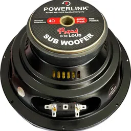powerlink 10 Inch Subwoofer Imported Orange SPL Foam – 400W Peak RMS Power/4-Ohm /1.5-Inch Copper Coil / 120mm Single Magnet (With-2 Tweeters) Subwoofer image 5