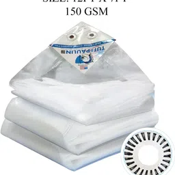 keep it fresh 12FT X 7FT 150 GSM White Tarpaulin Tent - For Truck body, Car, Bike, Grain Covers, Pond Liners-picture-39