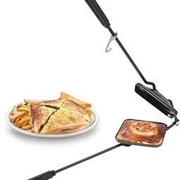 strobine Non-Stick Aluminium Grill Sandwich Toaster,Sandwich Maker,Gas Toaster,Gas Griller,Griller,Bread Griller ,Instant Toaster Maker ,Grill Toaster , Sandwich Maker ,Sandwich Toaster ,Sandwich Maker Pan ,Toaster ,Sandwich Maker Grill ,Sandwich Double Sided Pan ,Sandwich Maker Gas Stove Toaster , NonStick Gas Grill Toster Sandwich Maker , Sandwich Maker Aluminum , Sandwich Maker Grill and Toast , Sandwich Maker Mini Gas Toaster and Griller Grill, Hand Gas Toaster, Gas Toaster, Hand Sandwich Toaster, Hand Toaster Gas Hand Griller Hand Gas Toster Grill, Toast image 2