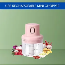 roar Mini Rechargeable Chopper, Electric Chopper for Onion, Garlic and VegetableA415 Electric Vegetable & Fruit Chopper image 1