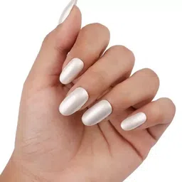 arcanuy New SUPER STAY 3D GLOSSY NAIL POLISH PEARL WHITE image 3