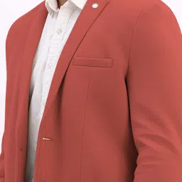 showoffff Men Solid Single Breasted Casual Blazer image 4