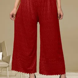 fambee Women Relaxed Maroon Viscose Rayon Trousers-picture-38