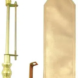 dectems Golden Car Flag Rod with Bracket and White Cover Universal Fit for All Car Model Rectangle Car Window Flag-picture-16