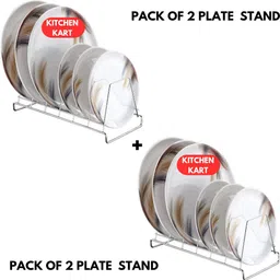 kitchen kart Plate Kitchen Rack Plate Rack for Kitchen – Space Saving Dish Drying Stand,KK Steel image 3