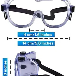 ssd Honeywell Chemicals Splash Goggles IEGAFC10 Clear Impact Resistant with Elastic Welding, Laboratory Safety Goggle image 2