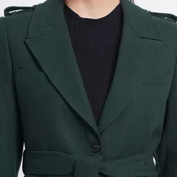 audstro Tweed Solid Coat For Women image 4