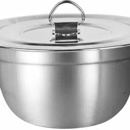 dioshomes Stainless Steel Serving Bowl / Makhan Pot/ Mixing Bowl with lid - 800ml image 4