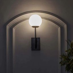 kapoor lampshades Minster Black & Frosted White Finish Wall Light-picture-28