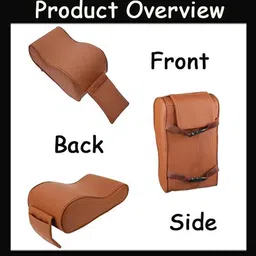msnp Universal Leatherette Brown Armrest With Phone Holder For Car-26 Car Armrest image 3