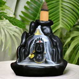 craftwell MAHADEV SMOKE STATUE WITH 30 PCS FRAGRANCE CONES Decorative Showpiece-10 cm-picture-34