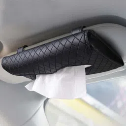 enmora Tissue Holder PU Leather Car Napkin Holder Car Visor with Tissue Holder NVR4 Vehicle Tissue Dispenser-picture-13