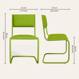 godrej interio Vivid Leatherette Cantilever Ergonomic Chair in Green Colour image 2