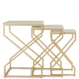 claymint Melbourne Nest Of Tables In Gold Finish image 5