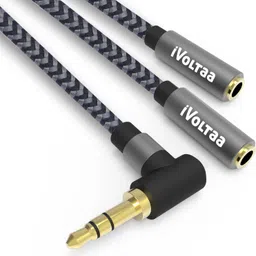 iVoltaa Space Grey 3.5mm Audio (AUX) Splitter Phone Converter-picture-13