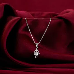 giva 925 Silver Anushka Falling Dew Pendant |Lifetime Plating|6 Month Warranty Zircon Rhodium Plated Sterling Silver Necklace-picture-14