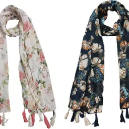 stole mate yours forever Printed Chiffon Women Multicolor Stole, Scarf-picture-20