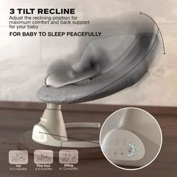 baybee Premium Automatic Electric Baby Swing Cradle with Adjustable Speed Bouncer image 4