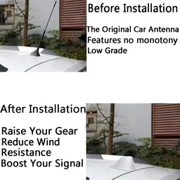 ccmm Unique New Design Shark Shape Waterproof Silver Shinny Antenna For Car-264 Universal Silver Waterproof Car Roof Shark Antenna-264 Satellite Vehicle Antenna image 4