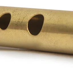 radhe flutes D Natural Brass Flute Soprano Vertical Blow Scale Brass Flute image 4