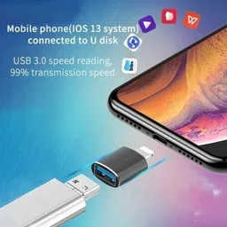 Red Champion Metal USB OTG Adapter Compatible with i-OS 13, USB Female Support USB Drive Combo Set image 4