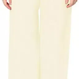 kanna fabric Women Regular Fit Cream Cotton Blend Trousers-picture-28