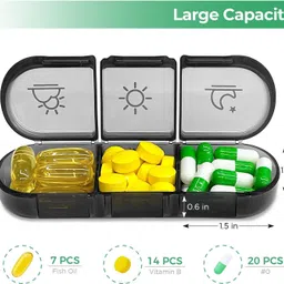 przemek 7 Days pill organizer 3 times a day travel pill box case for Medicine Pill Box image 3