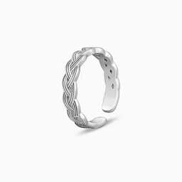 giva Sterling Silver Rhodium Plated Toe Ring image 3