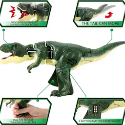 toybot Dinosaur Toy with Biting Function Roaring Sound Effect Will Shake Head and Tail image 3
