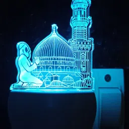 dashing Night Lamp Multicolor LED Night Light allah Mosque muslim masjid Home Decor Lighting lamp for masjid mosque bedroom living room office decoration Night Lamp-picture-41