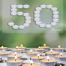jd Wax Tea Light Candles 50 Diya Pack Candle (White, Pack of 50) Candle image 2
