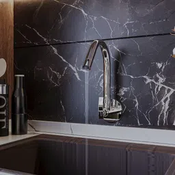 gloxy by gloxy Deck Mounted Brass Kitchen Sink Mixer Tap with Swivel Spout and Connection Faucet Set image 4