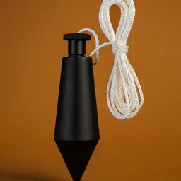 antiquity Heavy Duty Black Plumb Bob with Nylon String | Precision Survey Tool for Mason, 200 g Brass Plumb Bob image 3