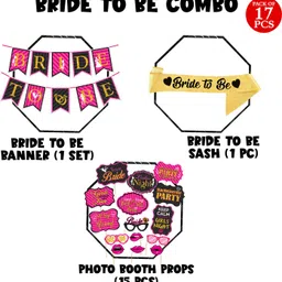 zyozi Bachelorette Party Decorations - Banner,Photo Booth with Sash (Pack of 17) image 2
