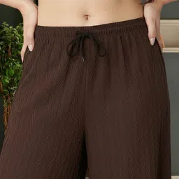 muzun Women Regular Fit Brown Viscose Rayon Trousers image 4