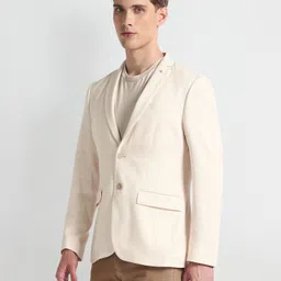 arrow Men Solid Single Breasted Formal Blazer image 3