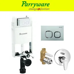 parryware Half Frame Concealed Cistern, with divater body upper uno set of 1 pic 095 Dual Flush Tank image 1