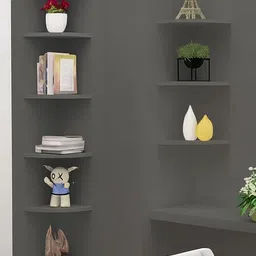 martemporium Corner Wall Rack Shelf for Home Decor & Storage – Space Saving Floating Shelf MDF (Medium Density Fiber) Wall Shelf image 4