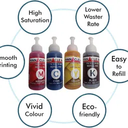 Pinnacle Ink HP Smart Tank All in One 523 Inks Compatible Premium ink Black + Tri Color Combo Pack Ink Bottle-picture-22