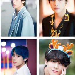 printnet Pack of 10 BTS Member V (Kim Taehyung) Photocard set for BTS Fans | HD Quality Photographic Paper image 2