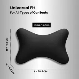 kothia Black Memory Foam Car Pillow Cushion for Universal For Car image 3