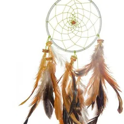 rooh wellness Tribal Brown Dream Catcher- Handmade Hanging for positivity Wool Dream Catcher-picture-34