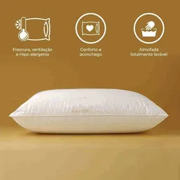ypoloipo LUXURY Polyester Fibre Solid Sleeping Pillow Pack of 2 image 3